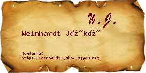 Weinhardt Jákó névjegykártya